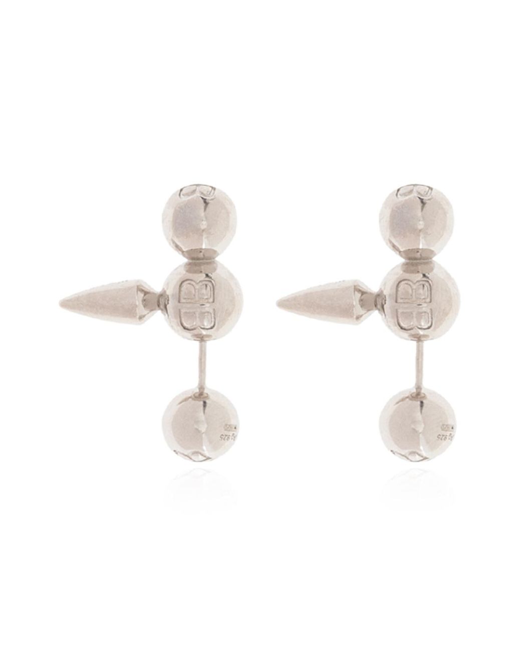 Balenciaga Silver Earrings in Metallic | Lyst