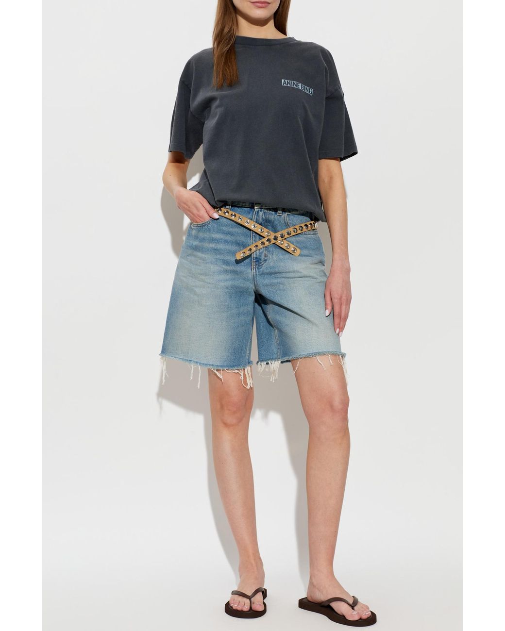 Anine Bing Black T-Shirt 'Cade'
