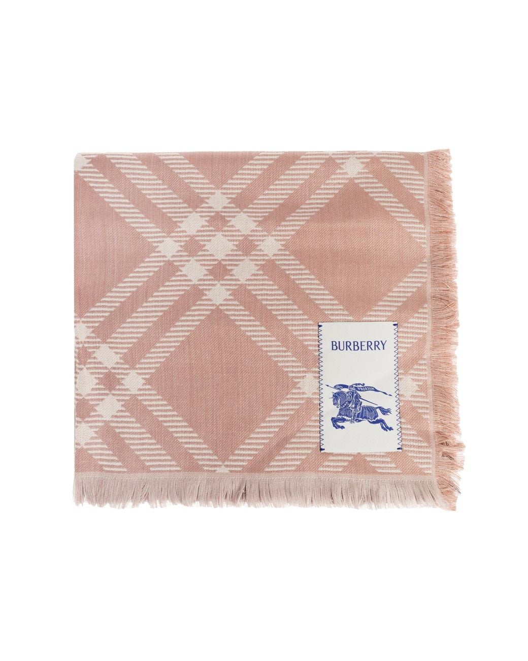 Burberry Pink Scarf With Logo