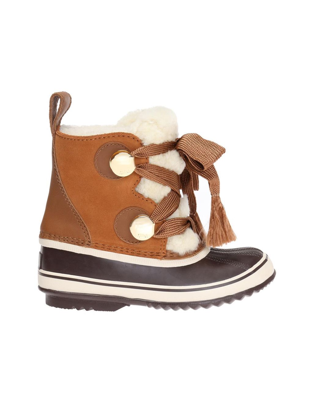 Chloé + Sorel Crosta Leather-trimmed Suede And Shearling Boots in ...