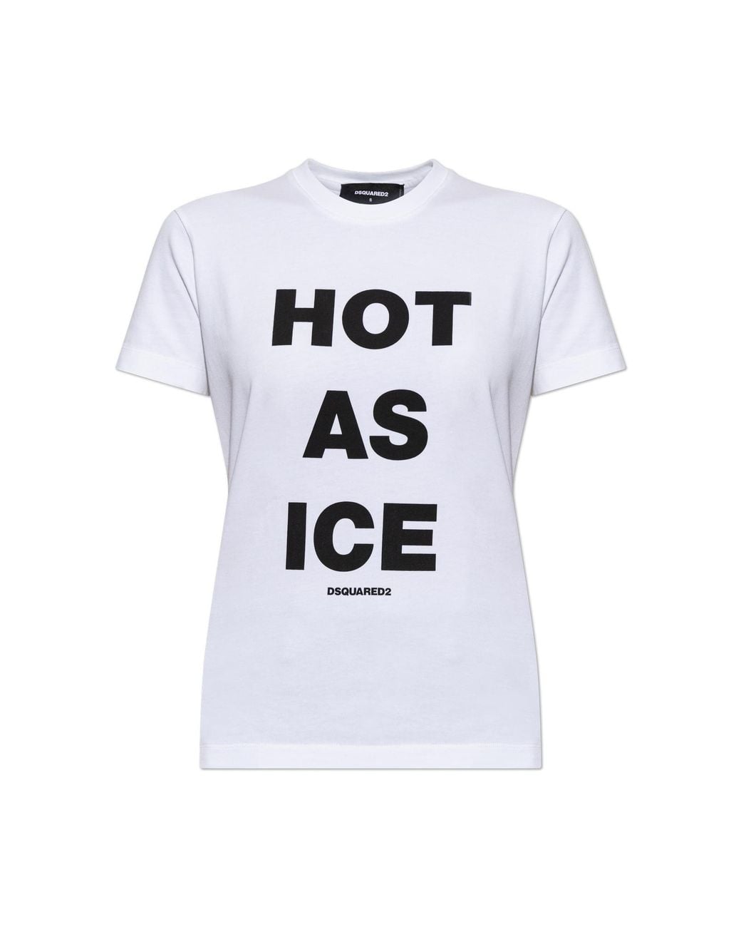 DSquared² White Cotton T-Shirt With Print