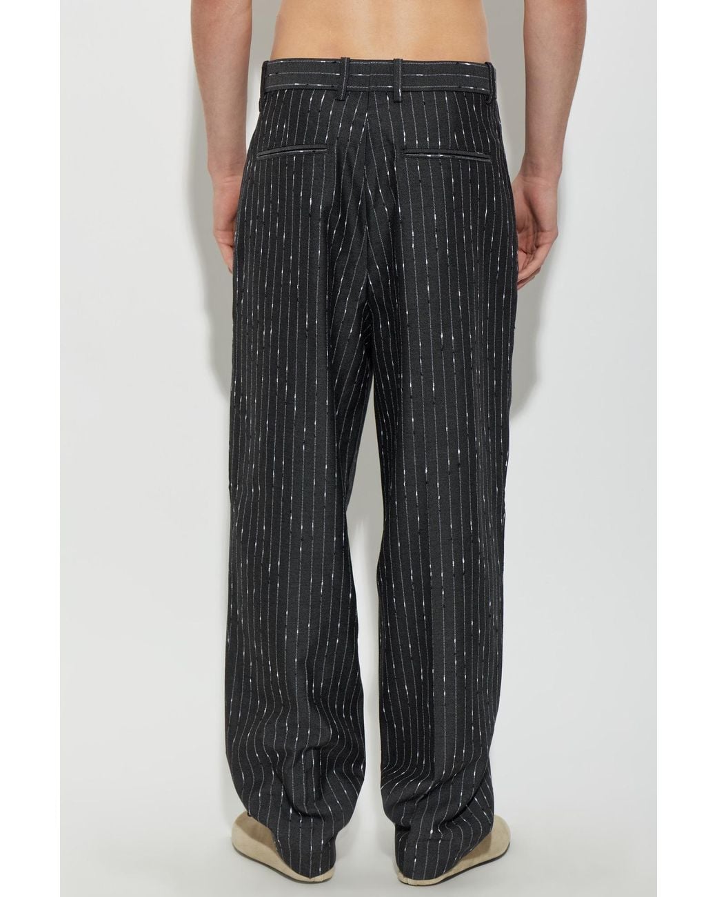 Jacquemus Black 'Losange' Wool Trousers for men