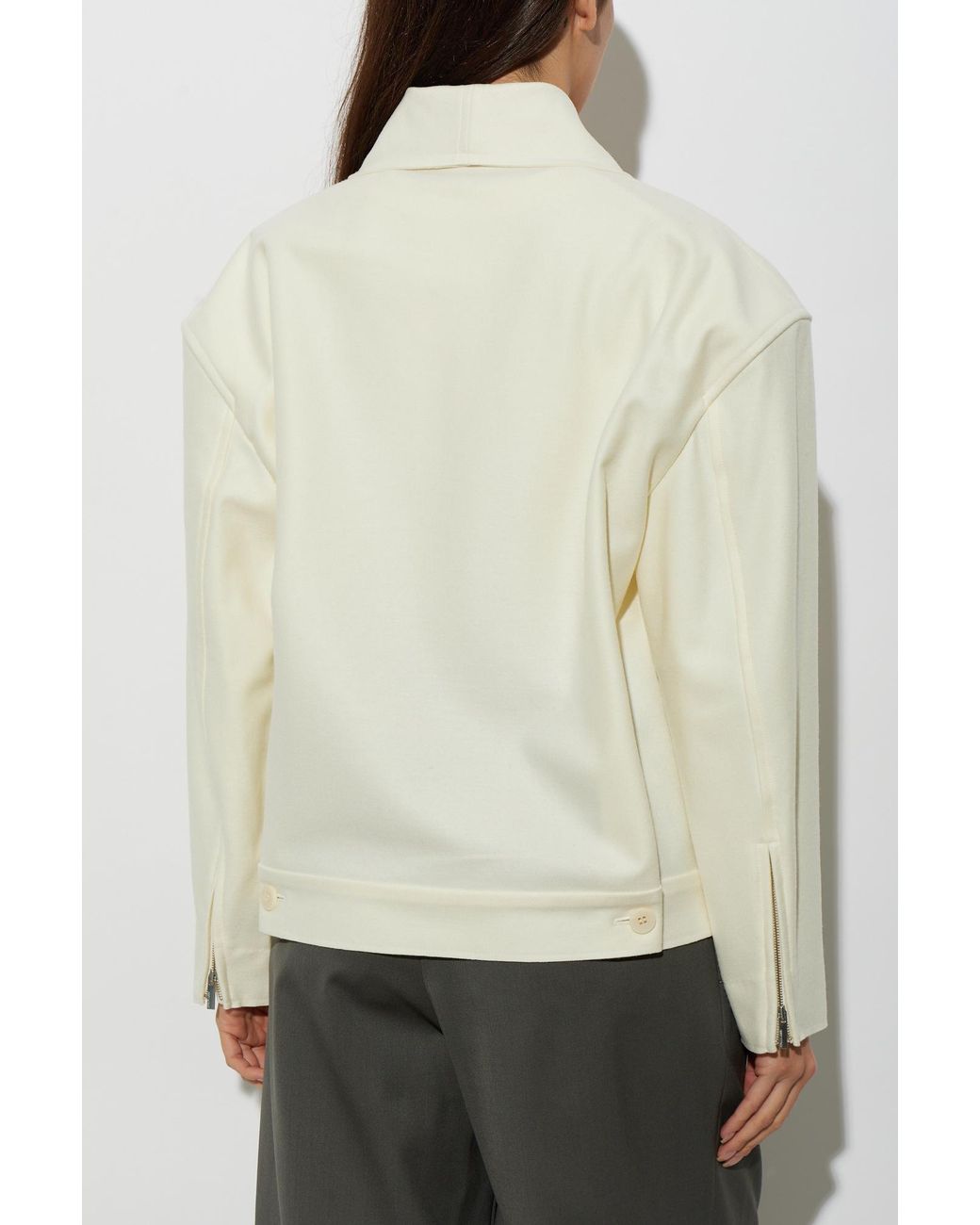 Issey Miyake Natural Wool Jacket With Pockets
