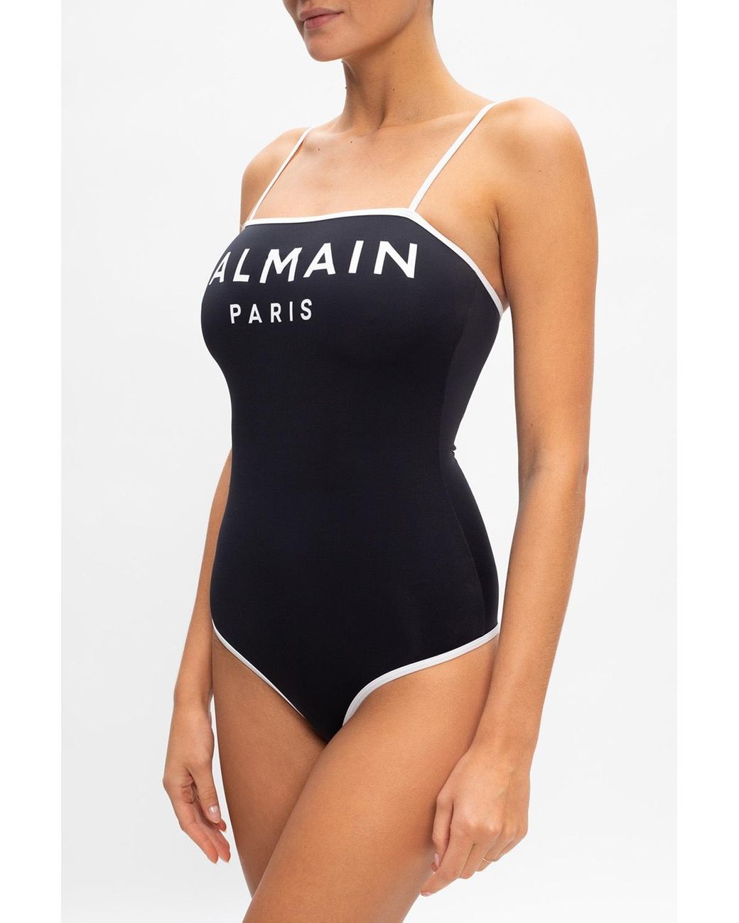 balmain logo swimsuit