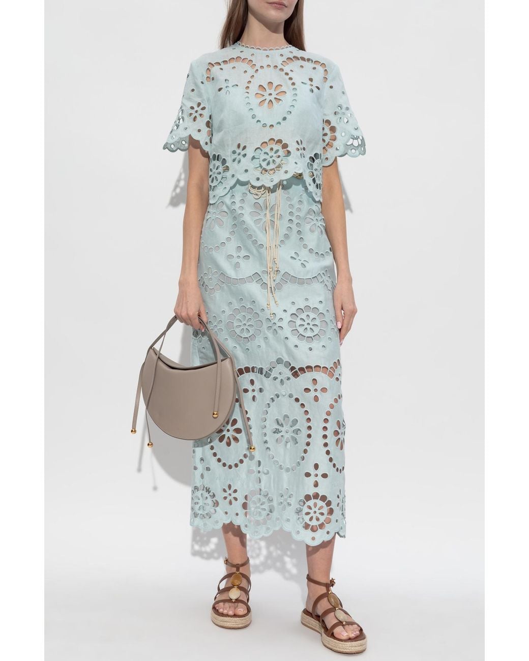 Zimmermann Blue Lace Top