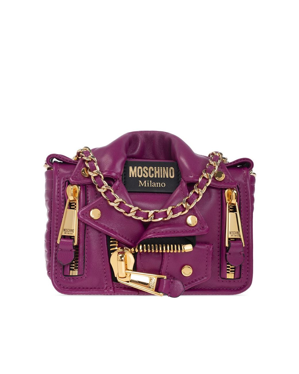 moschino mini biker bag