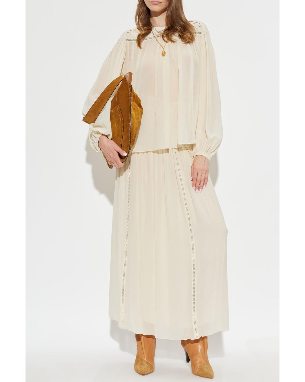 Isabel Marant Natural Silk Top "Nuna"