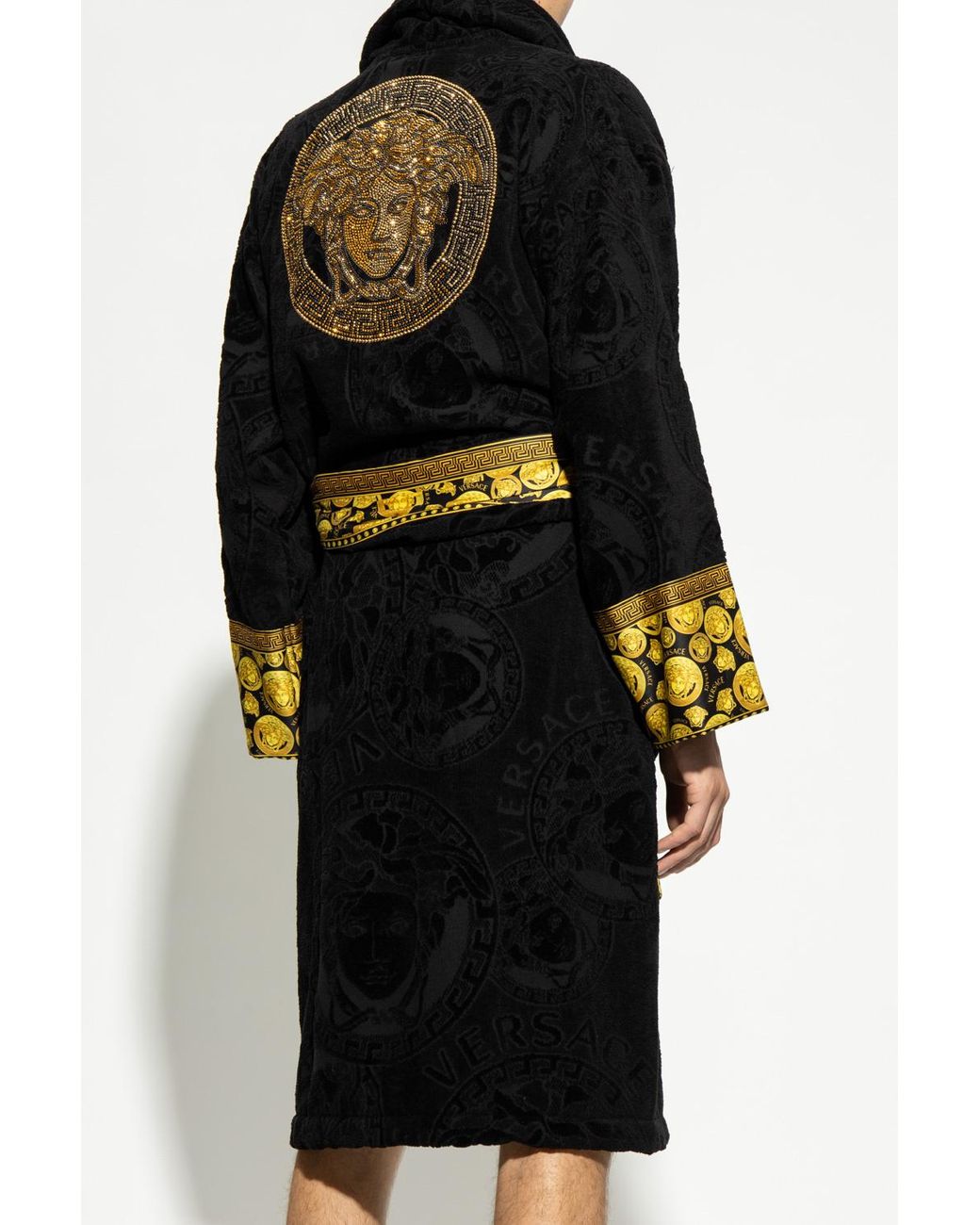 Versace Black Barocco Robe