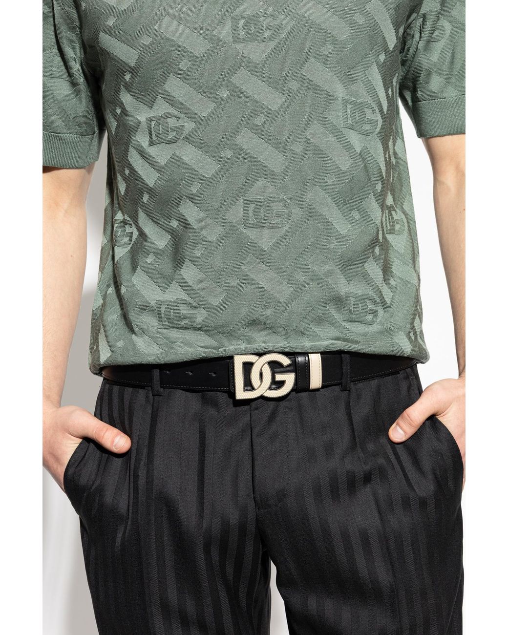 Dolce & Gabbana Black Double-Sided Belt for men