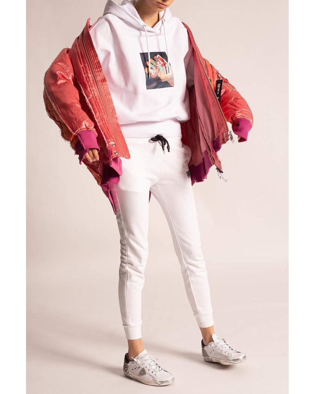 DIESEL Sweatpants With Logo in Pink | Lyst