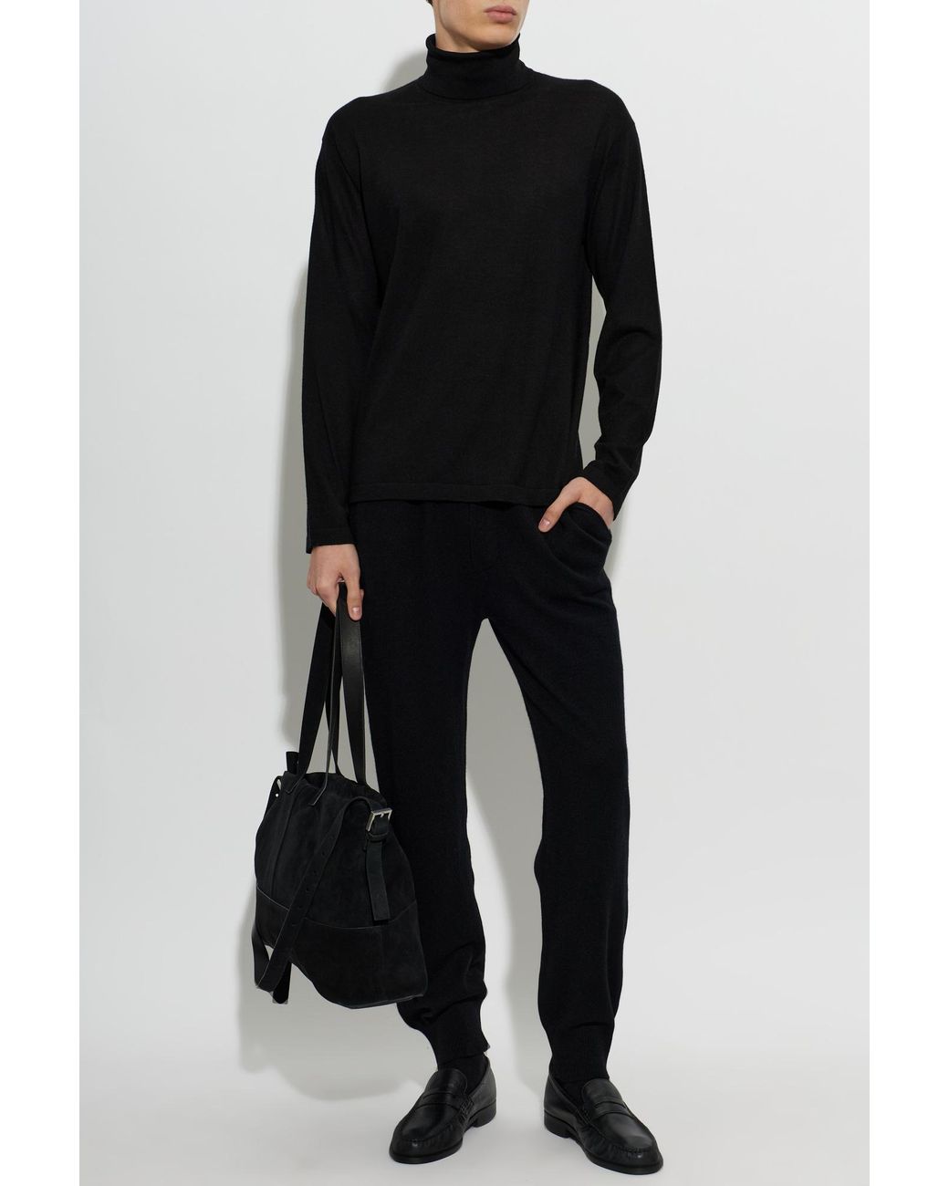 Lisa Yang Black Cashmere Turtleneck 'Quentin' for men