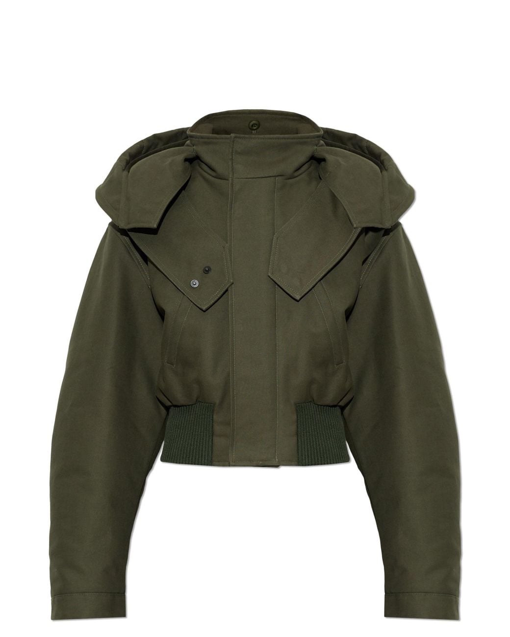 Balenciaga Green Insulated Hooded Jacket