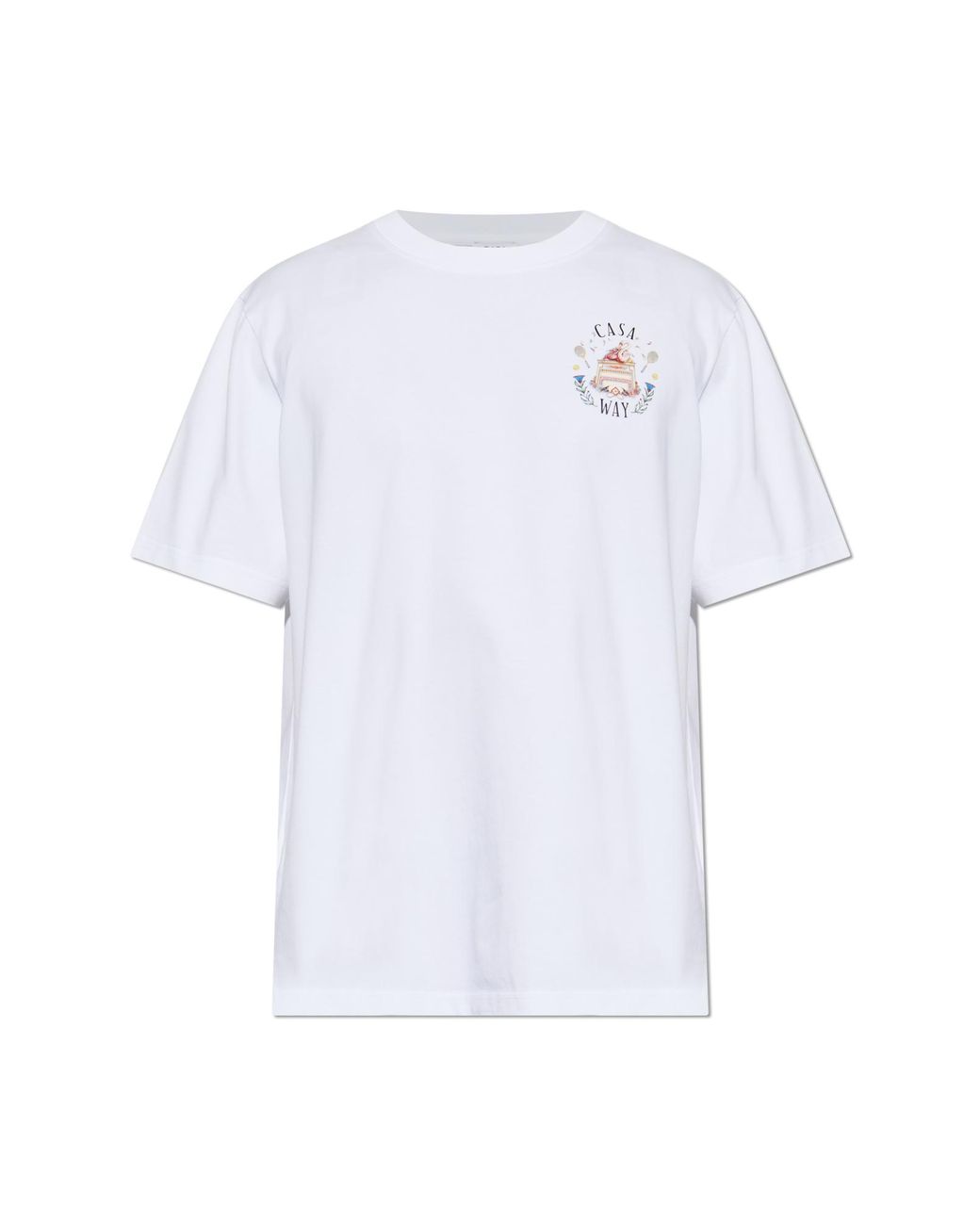 Casablanca White T-Shirt With Colorful Print for men