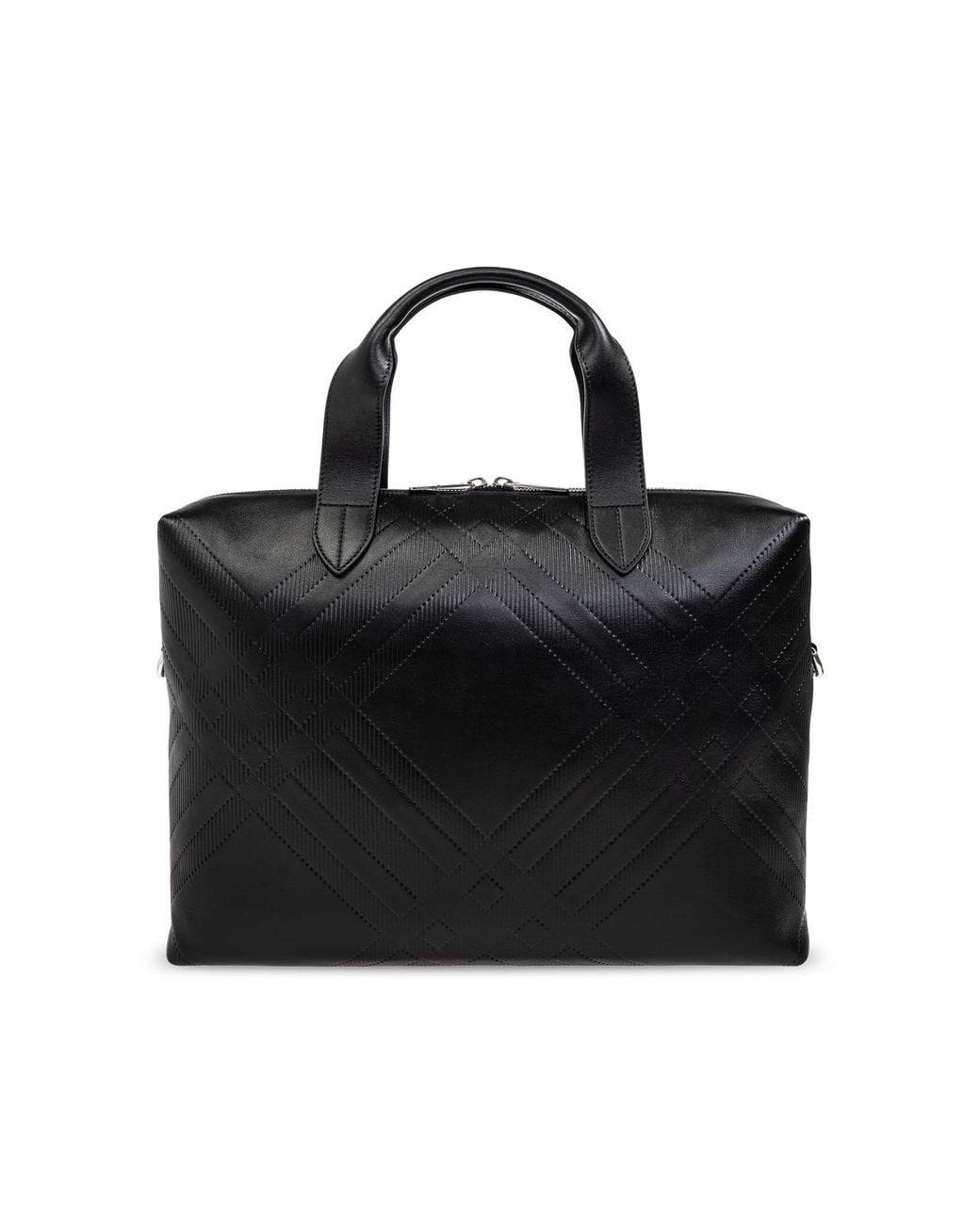 Burberry Black Leather Briefcase for men