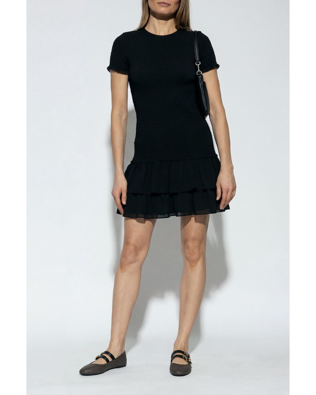 MICHAEL Michael Kors Dress With Ruffles in Black | Lyst
