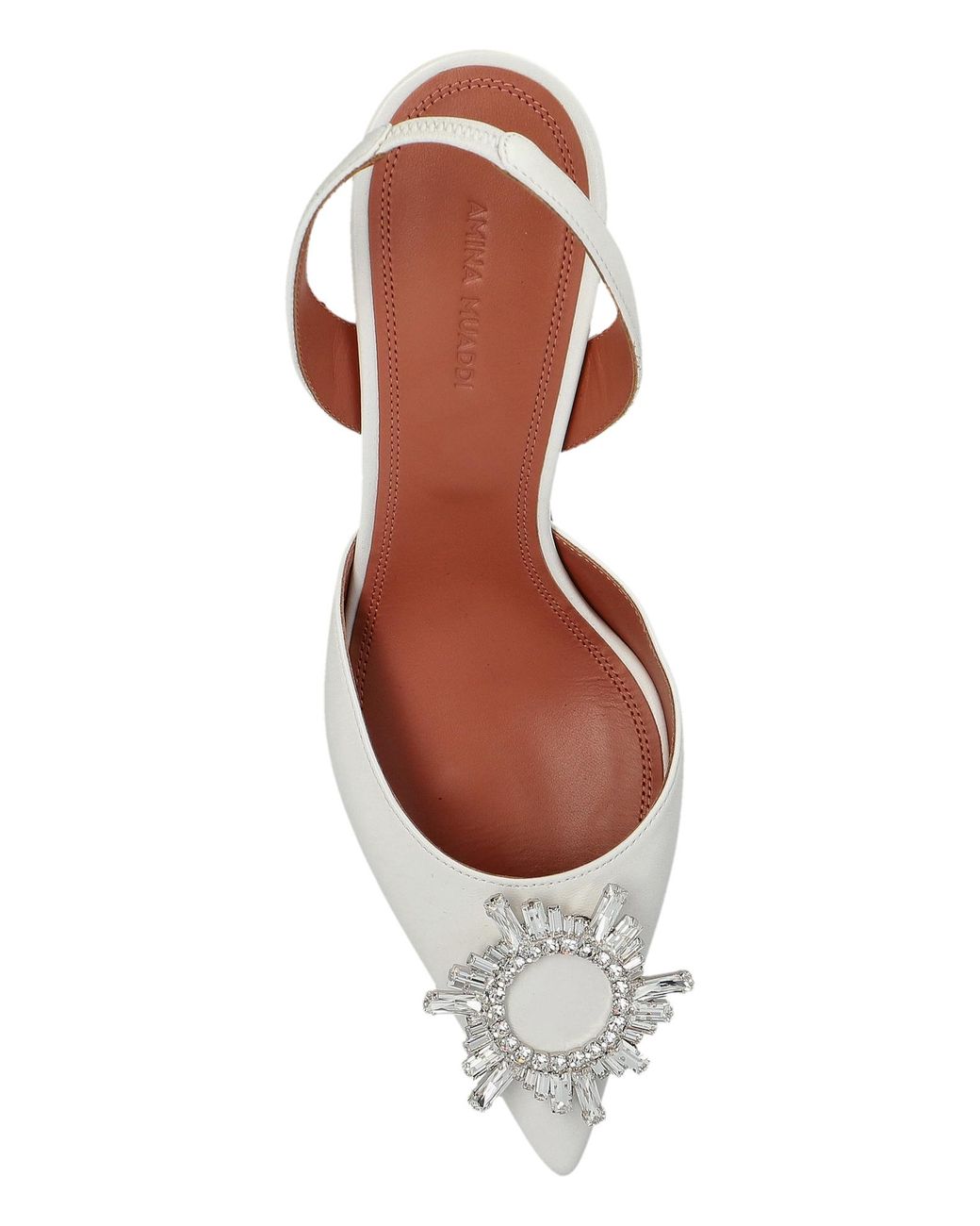 AMINA MUADDI White 'Begum' High-Heeled Shoes