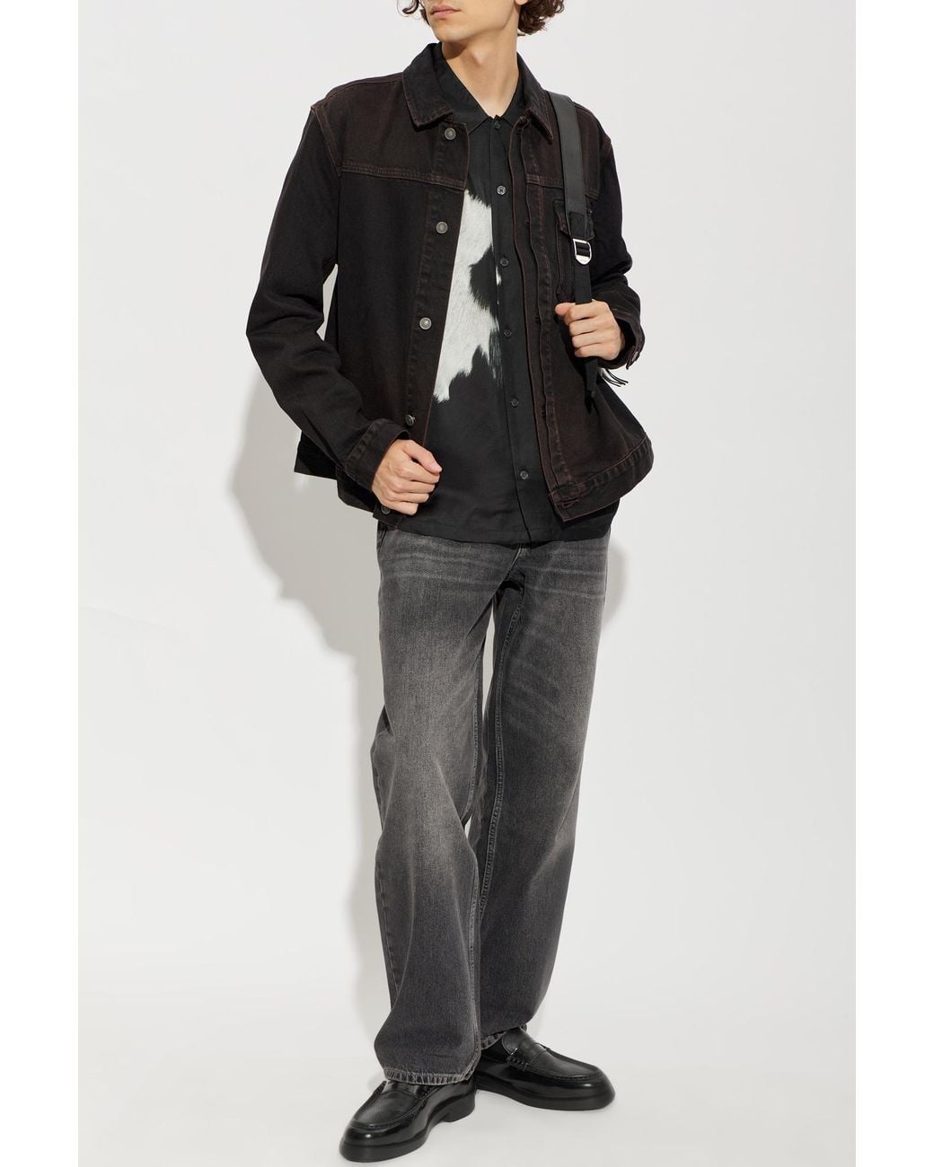 AllSaints Black 'Roth' Denim Jacket for men