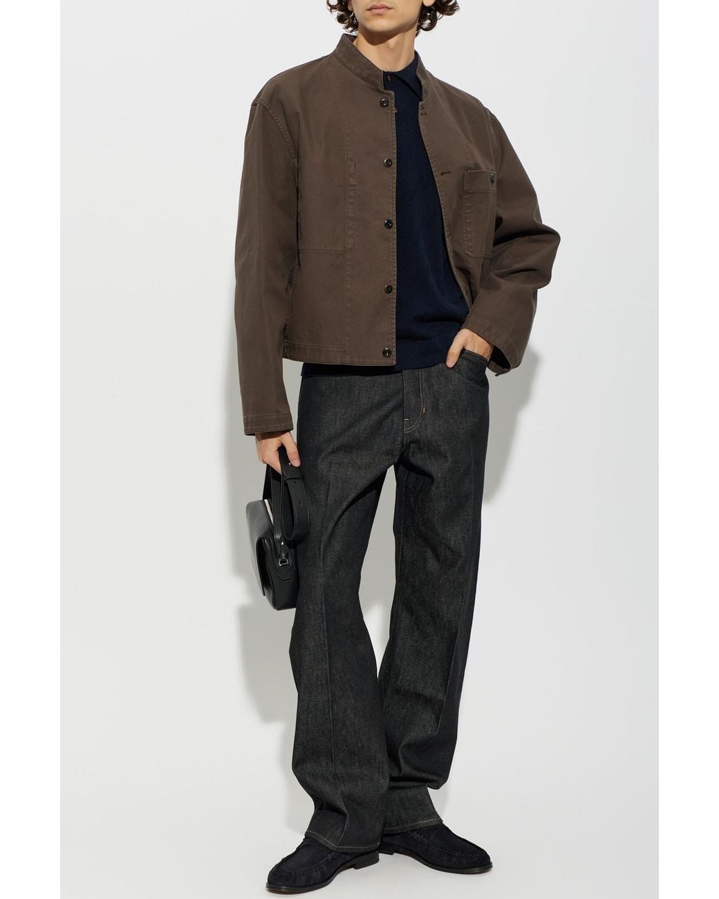 Lemaire Black Jeans With Straight Legs for men