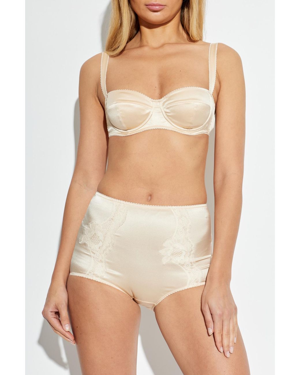 Dolce & Gabbana Natural High-Waisted Leggings