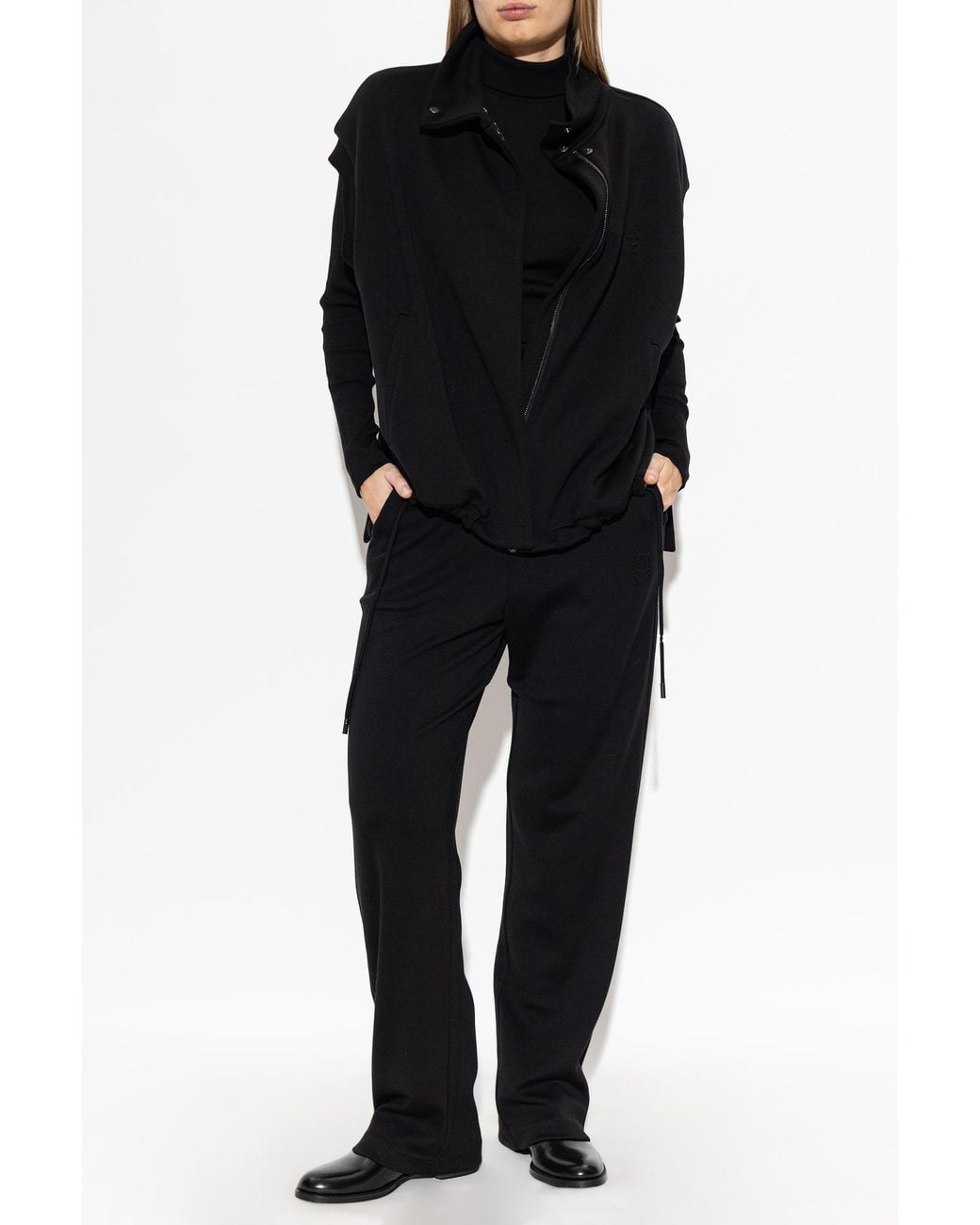 Max Mara Black 'Cono' Wool Turtleneck