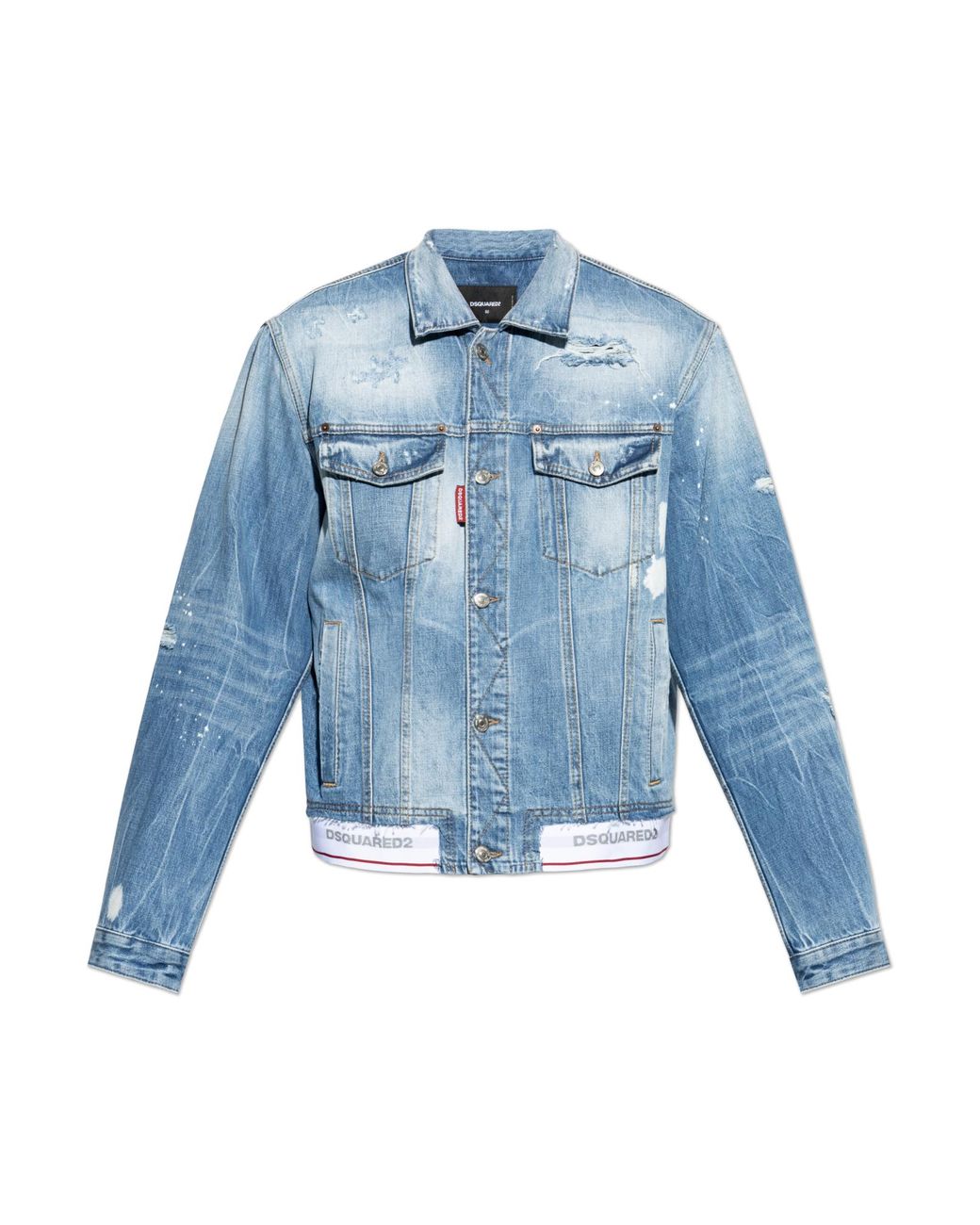 DSquared² Blue Denim Jacket With 'Vintage' Effect for men