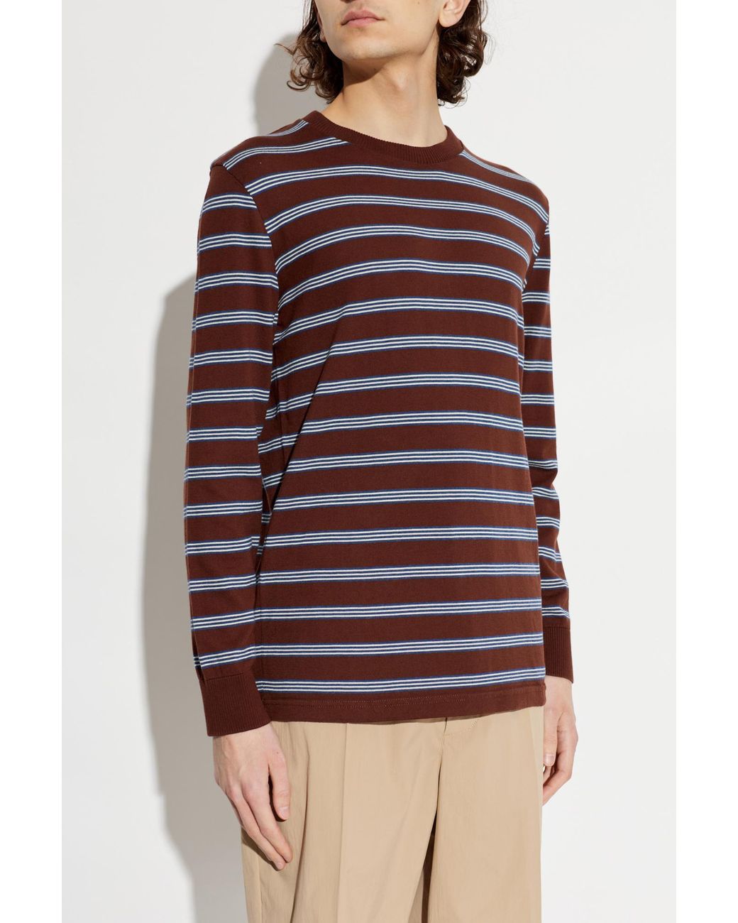 Moncler Brown Ribbed Sweater for men
