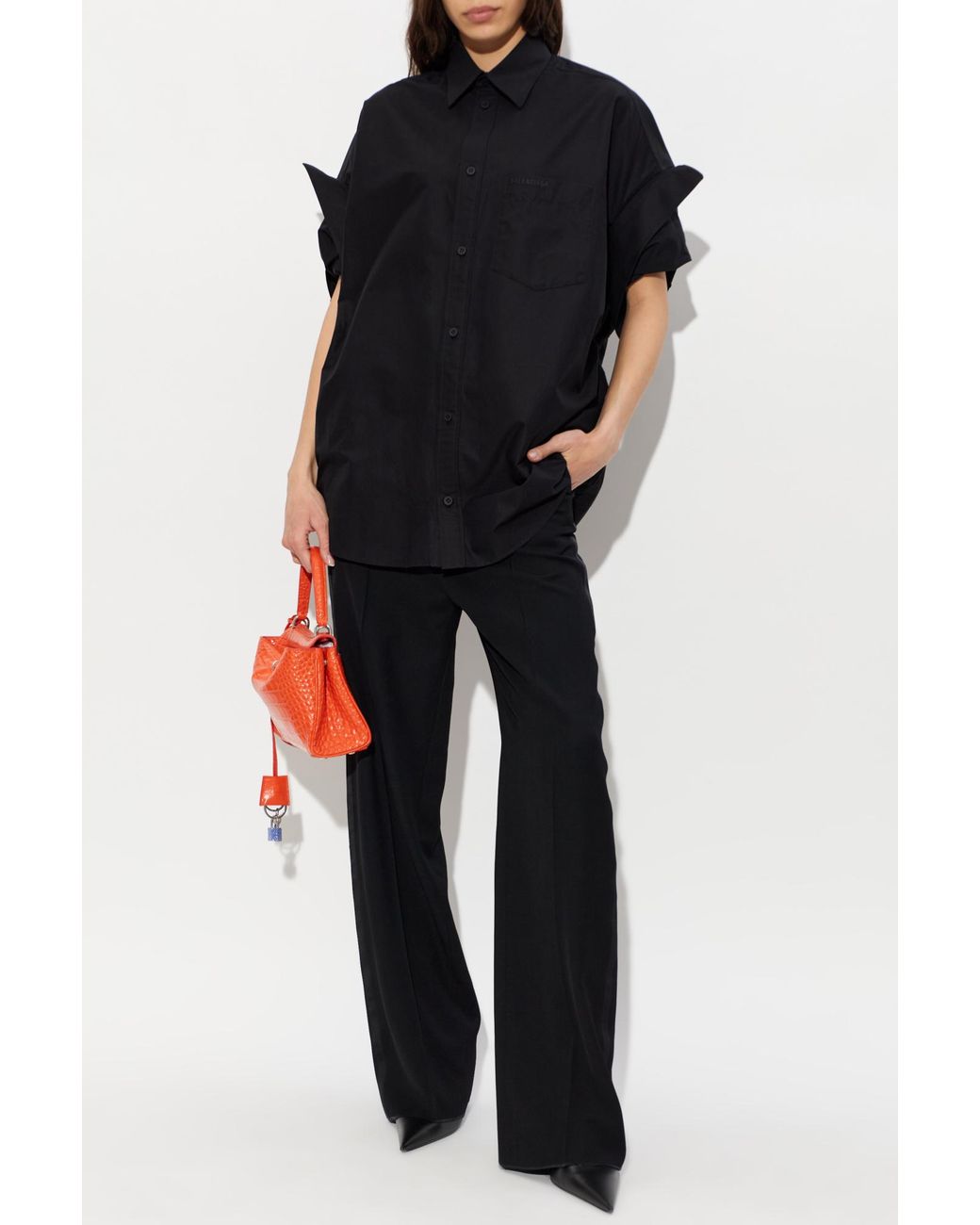 Balenciaga Black Shirt With Logo