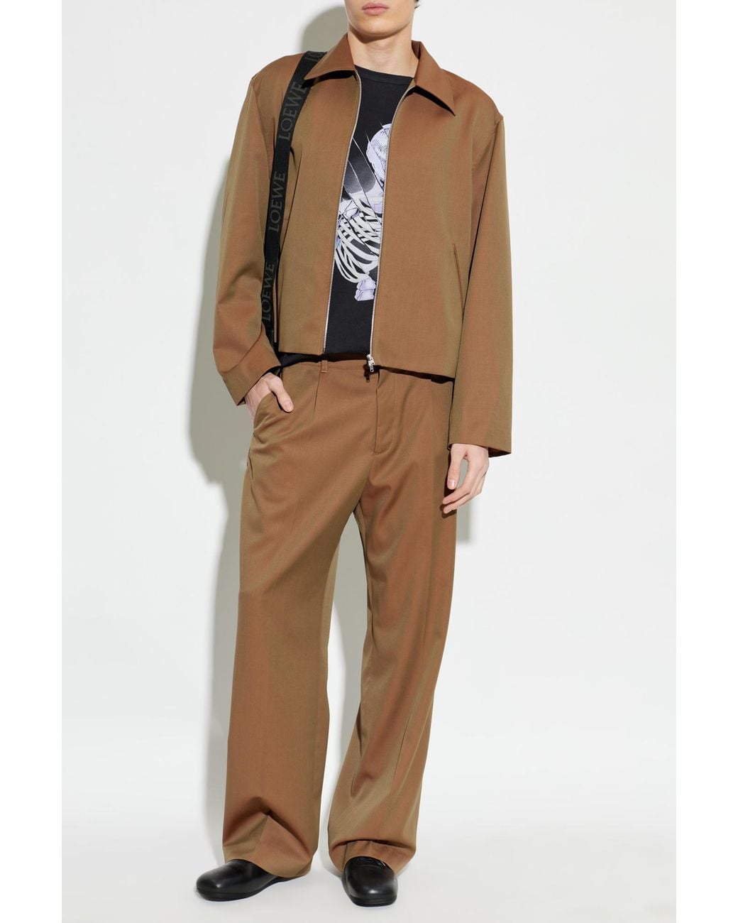 Our Legacy Brown Wool Pleated Trousers for men