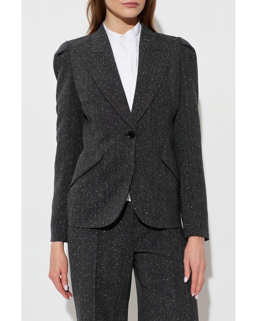 McQueen Black Wool Blazer