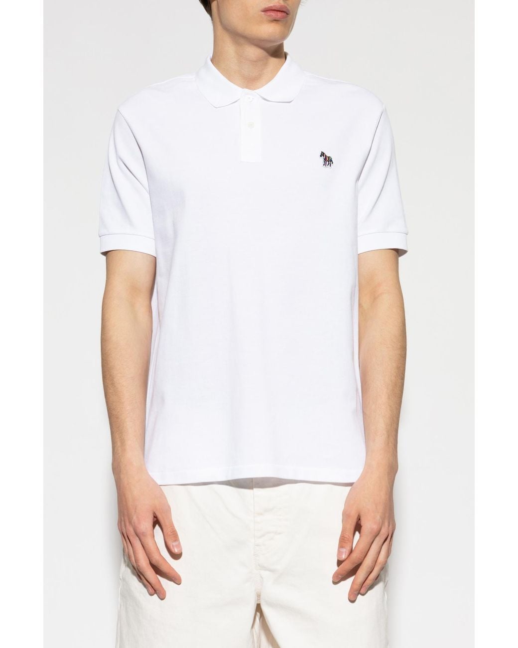 Paul Smith Natural Polo With Patch for men