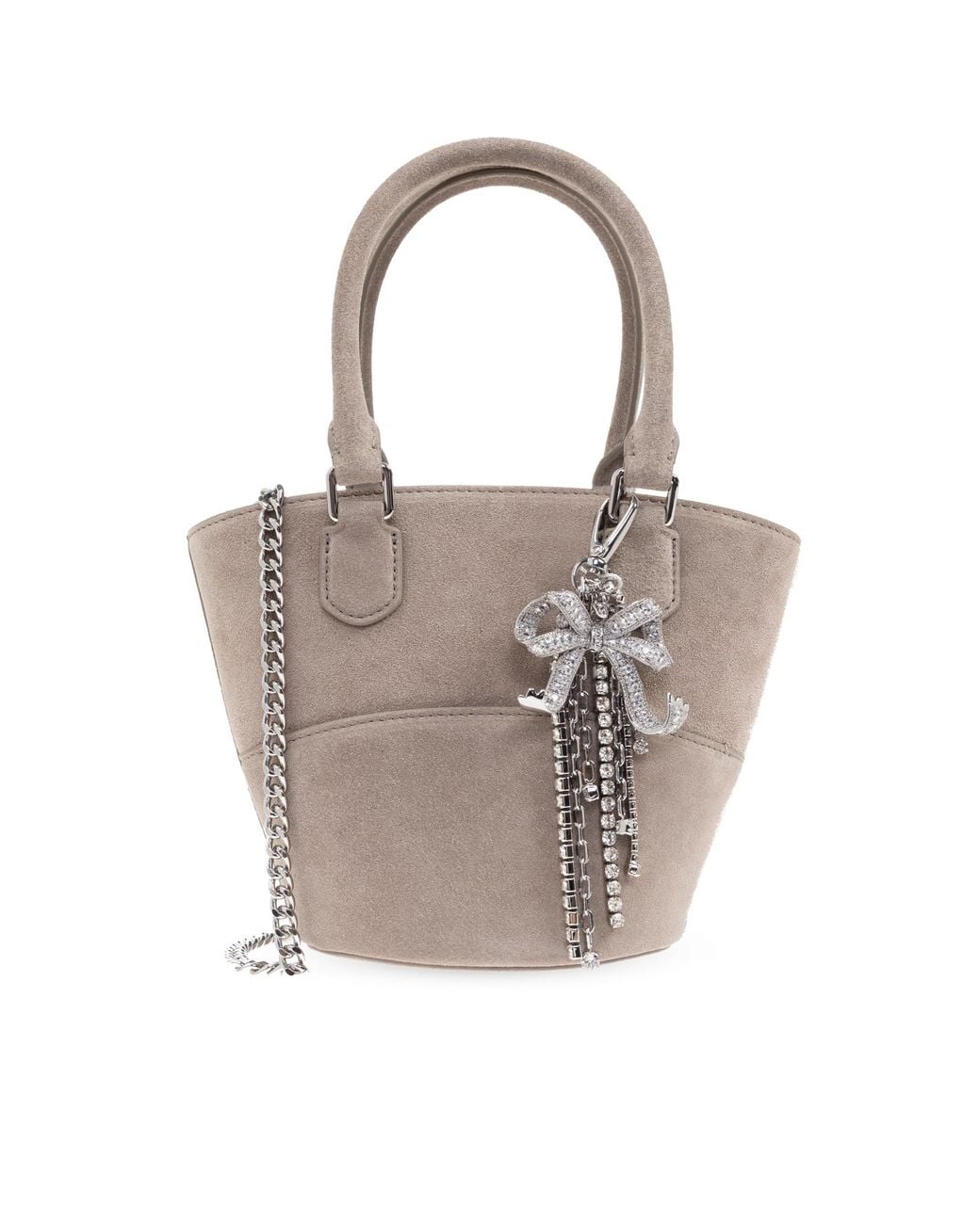 Self-Portrait Black Suede Handbag