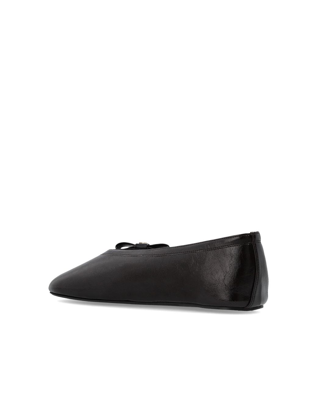 Ganni Black Eco Leather Ballerinas