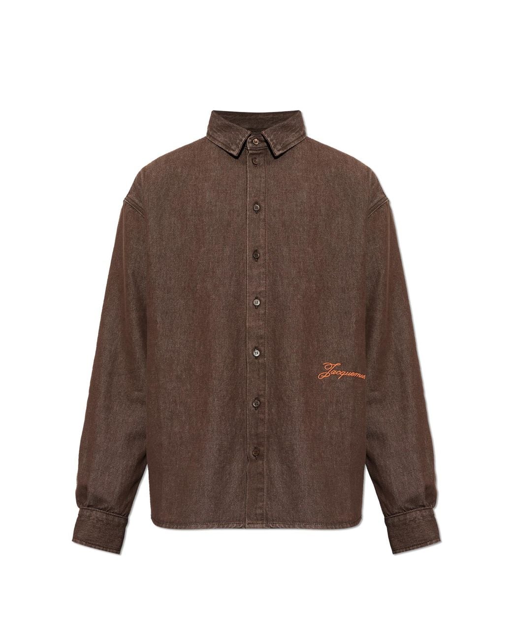 Jacquemus Brown Simon Denim Shirt for men
