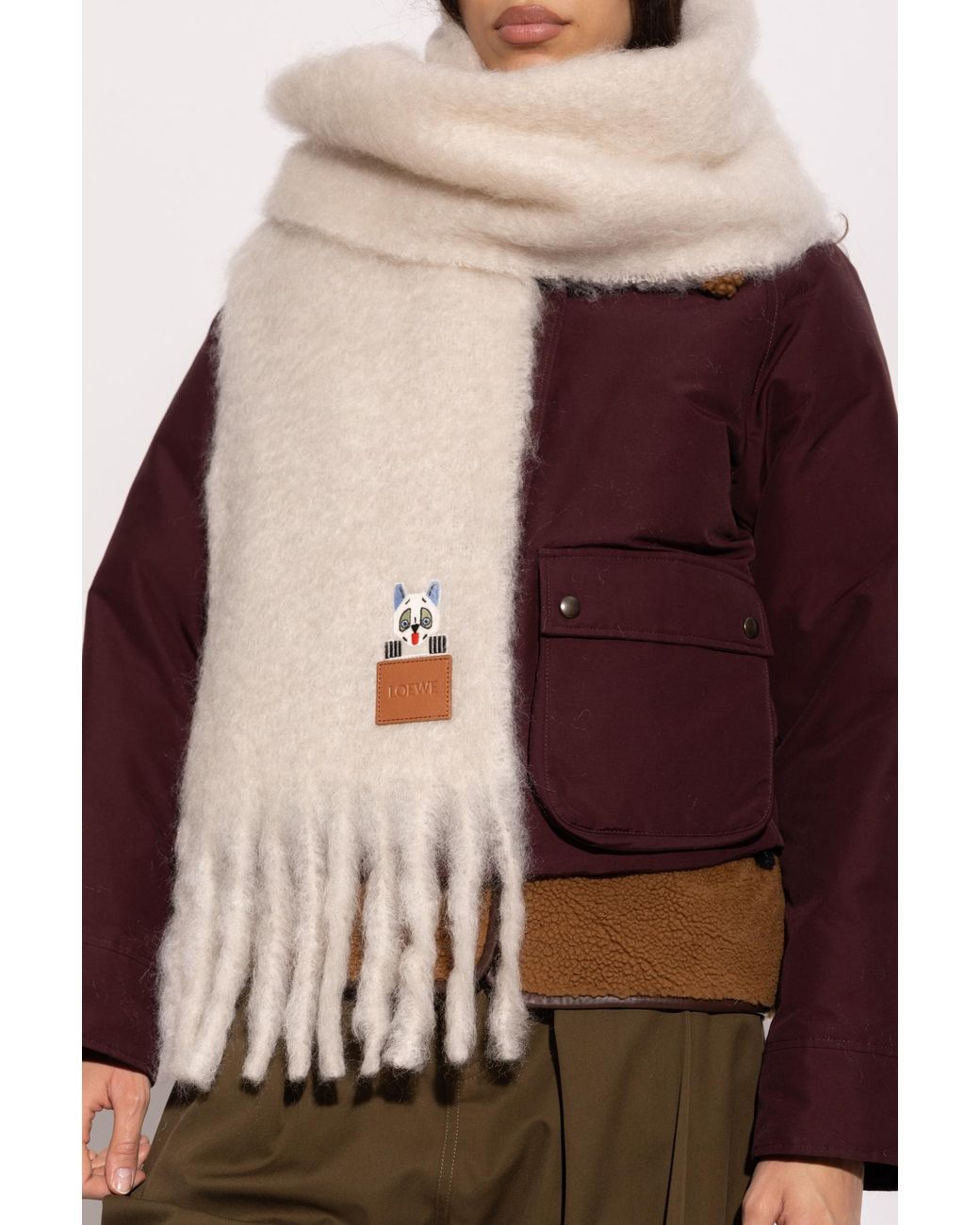 Loewe Natural Scarf With Patch