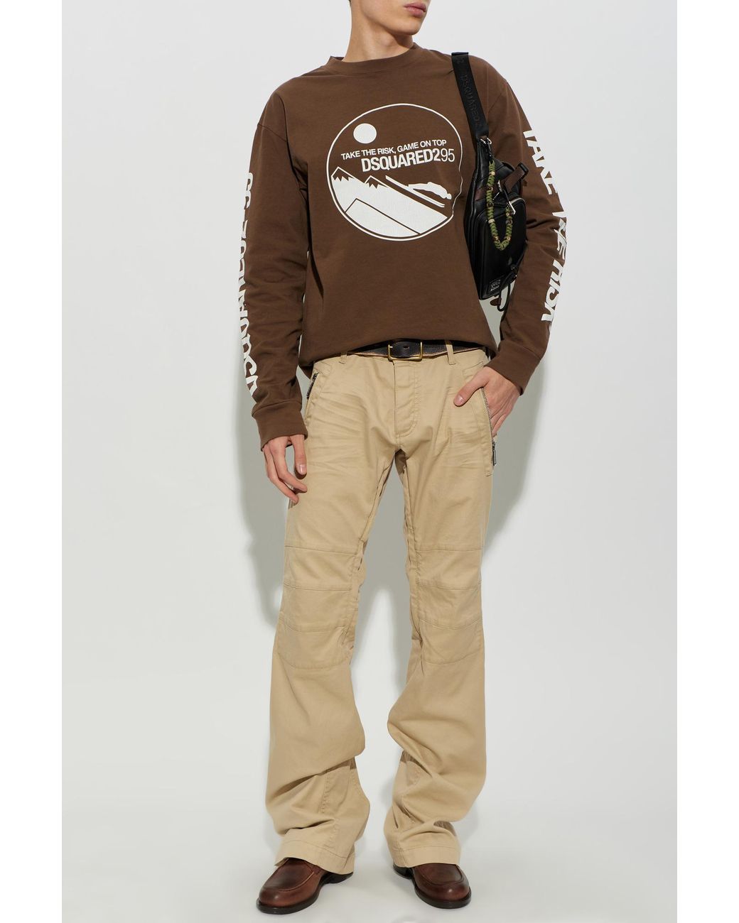 DSquared² Natural Logo Trousers for men