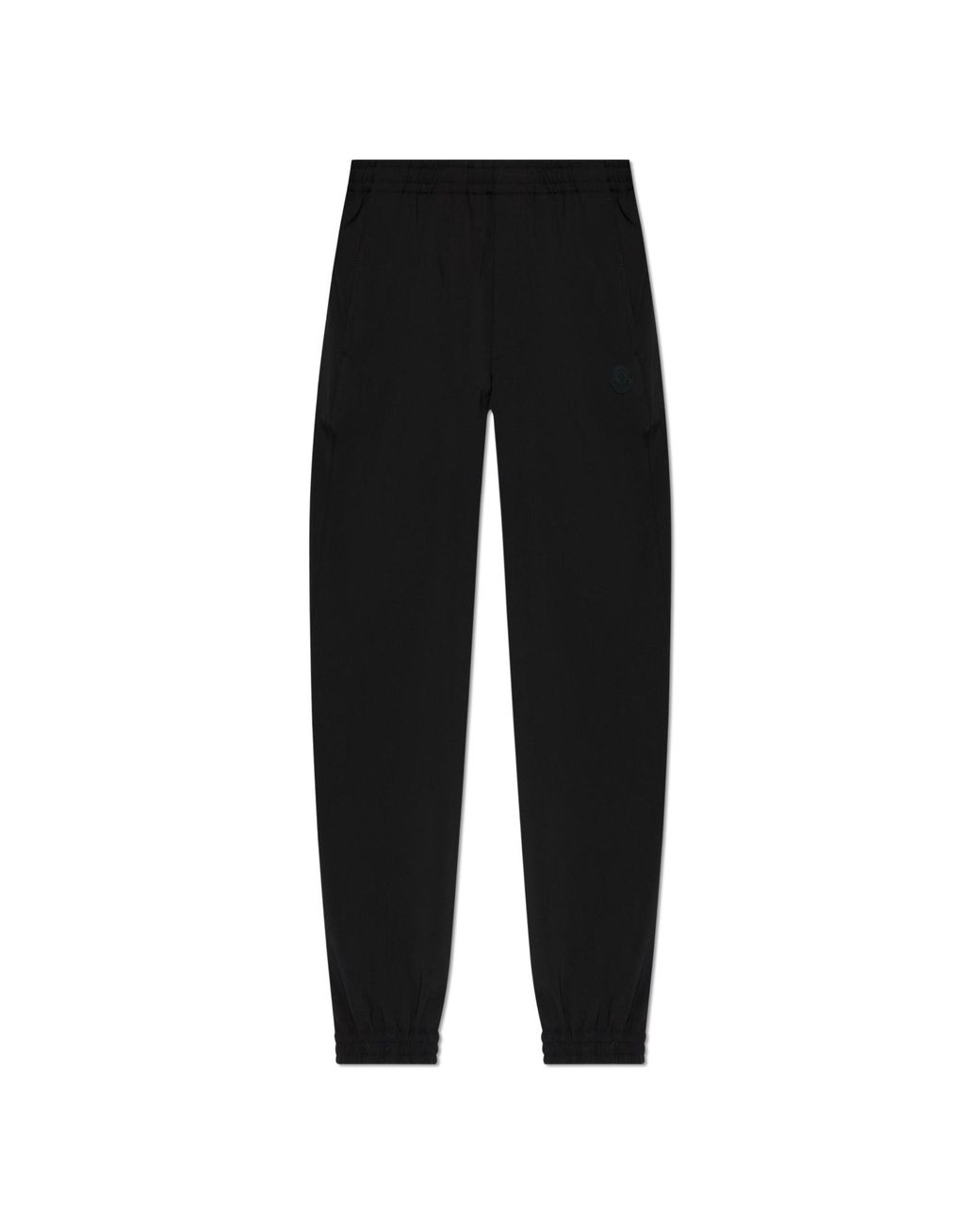 Moncler Black Trousers With Logo for men