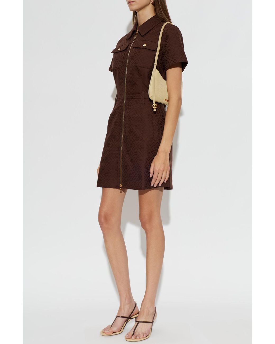 Casablanca Brown Dress With Pockets