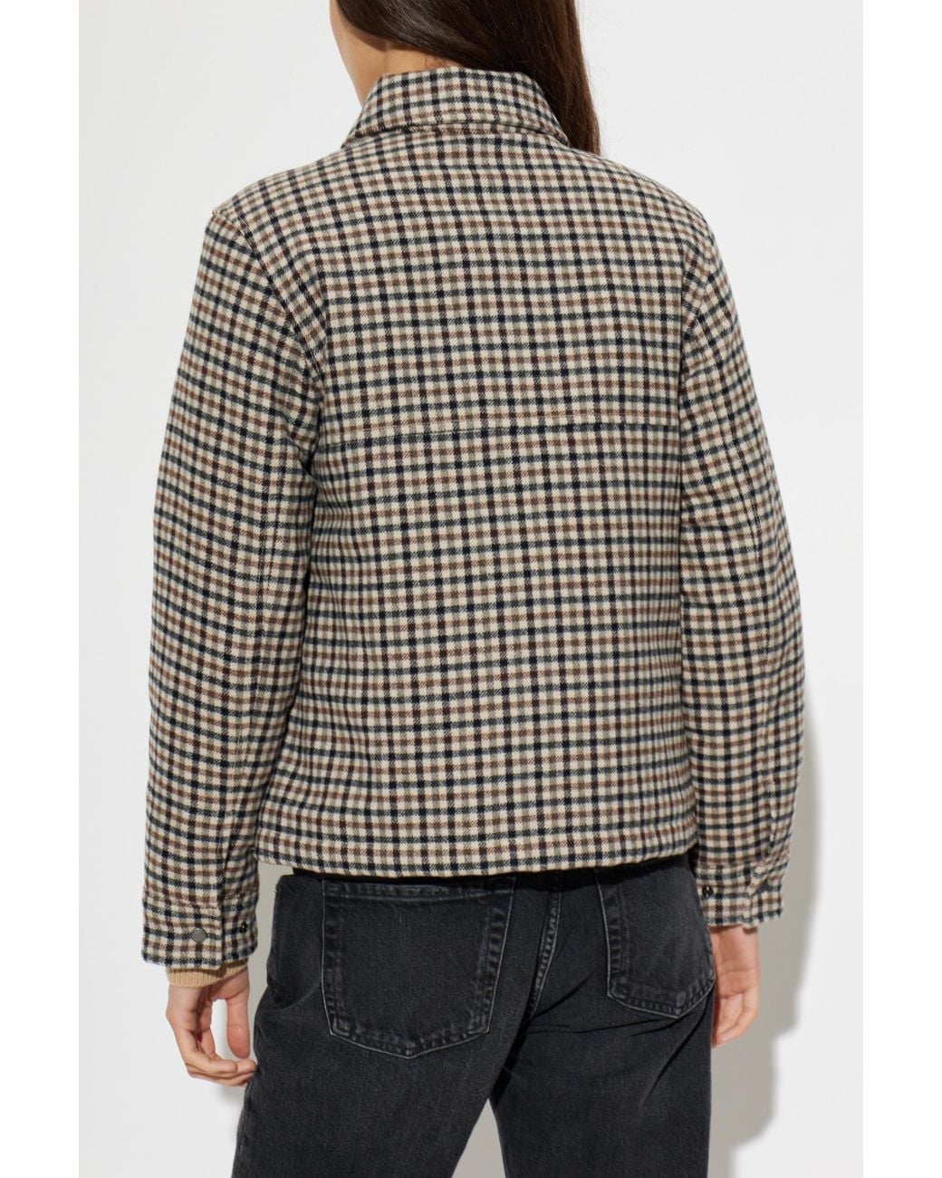 Woolrich Blue Check Down Jacket