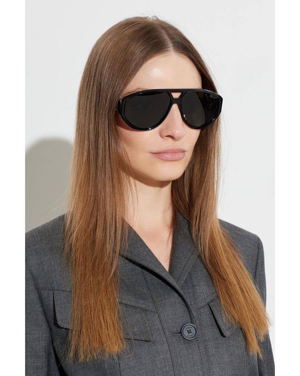 Linda Farrow Black 'Portia' Sunglasses