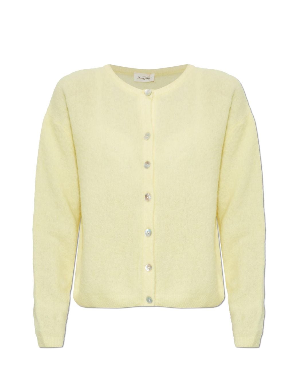 American Vintage Yellow Cardigan With Button Fastening