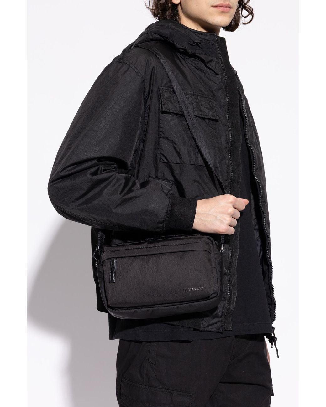 Givenchy Black Shoulder Bag With Logo for men