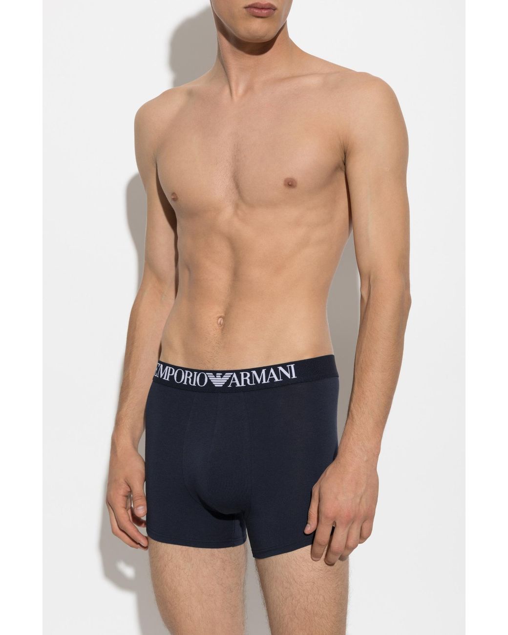 Emporio Armani Blue 2-Pack Of Cotton Boxers for men
