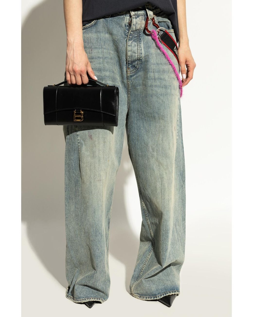 Balenciaga Black "Hourglass" Hand Bag