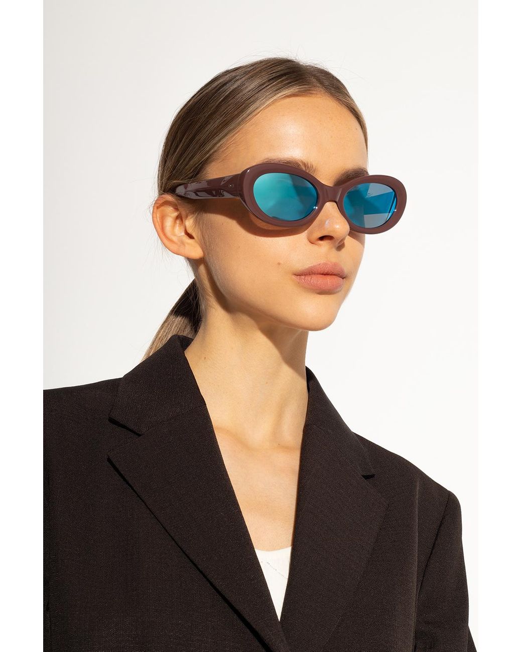 天然石ターコイズ DRIES VAN NOTEN × Linda Farrow コラボサングラス