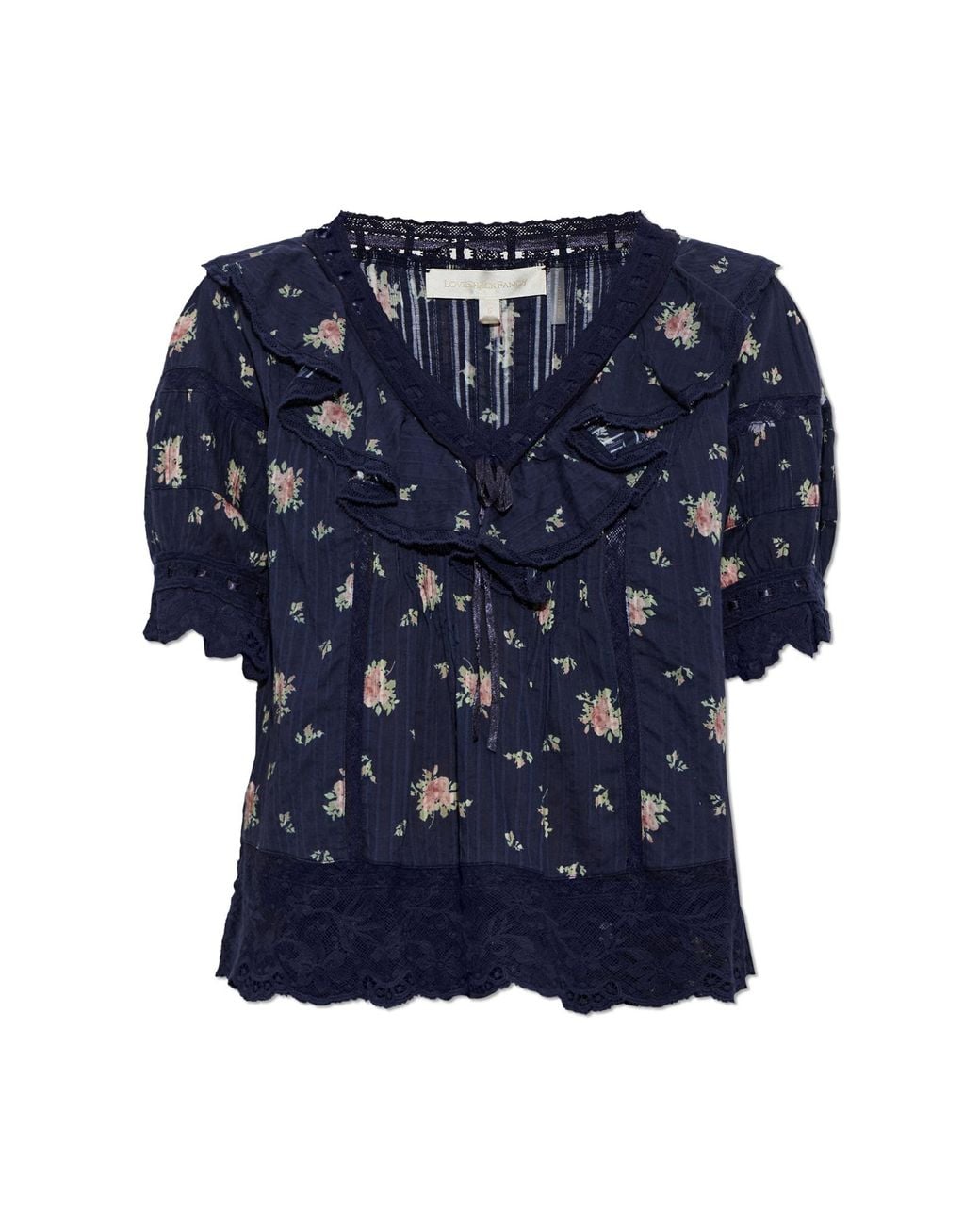 LoveShackFancy Blue Blouse "Romllly"