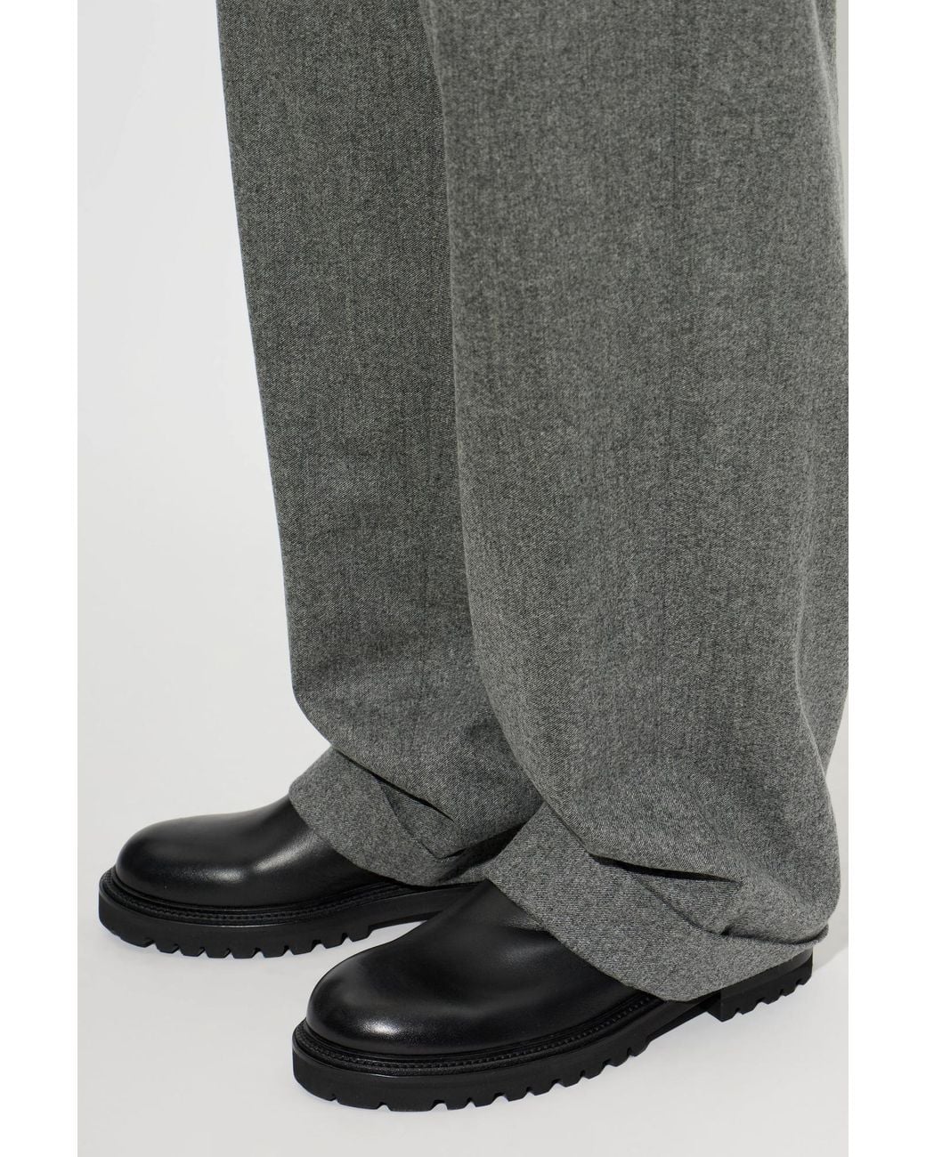 Giorgio Armani Black Leather Chelsea Boots for men