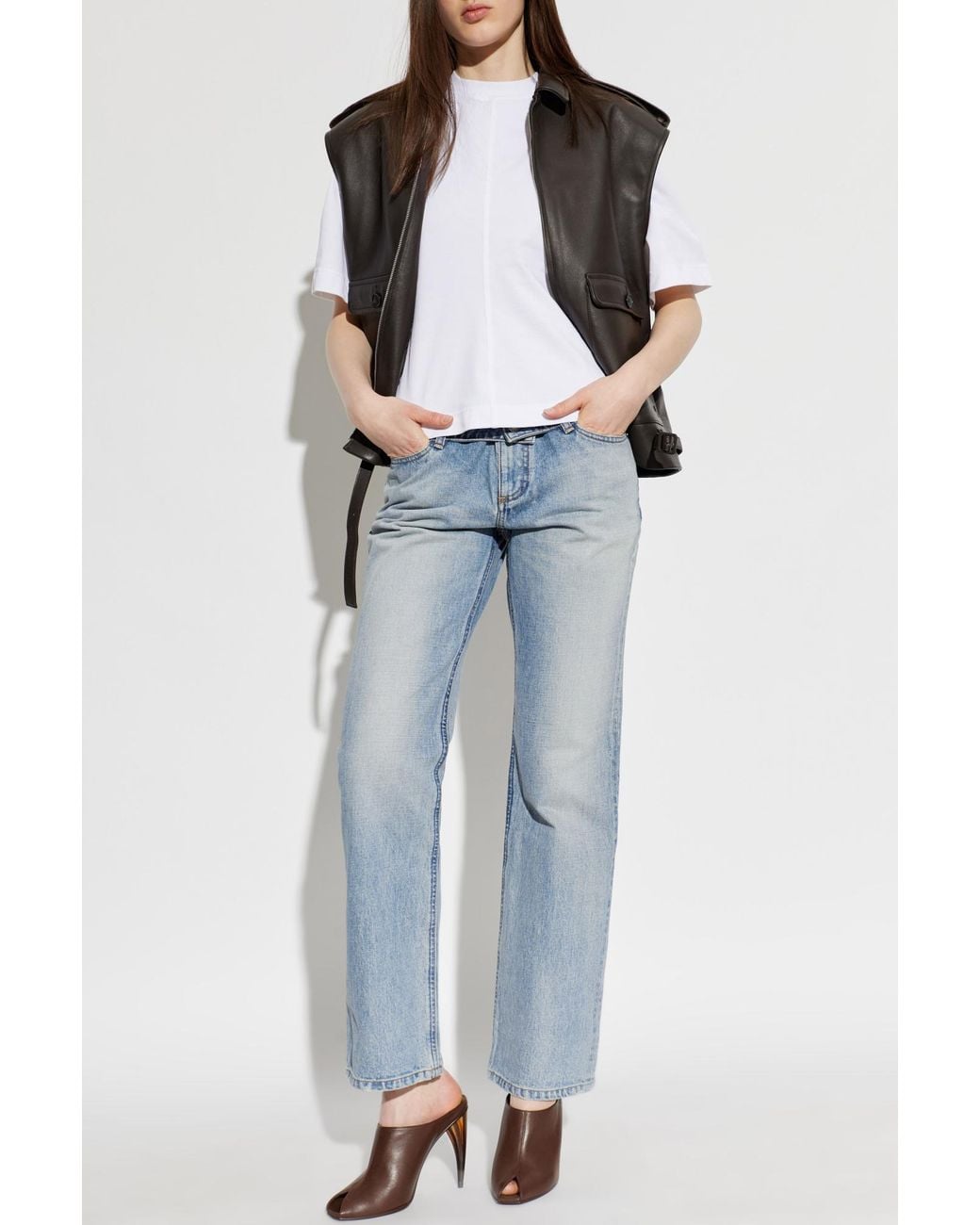 McQueen Blue Jeans With Belt