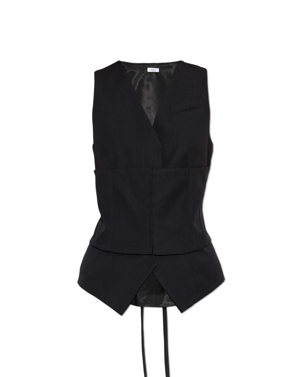 McQueen Black Wool Vest