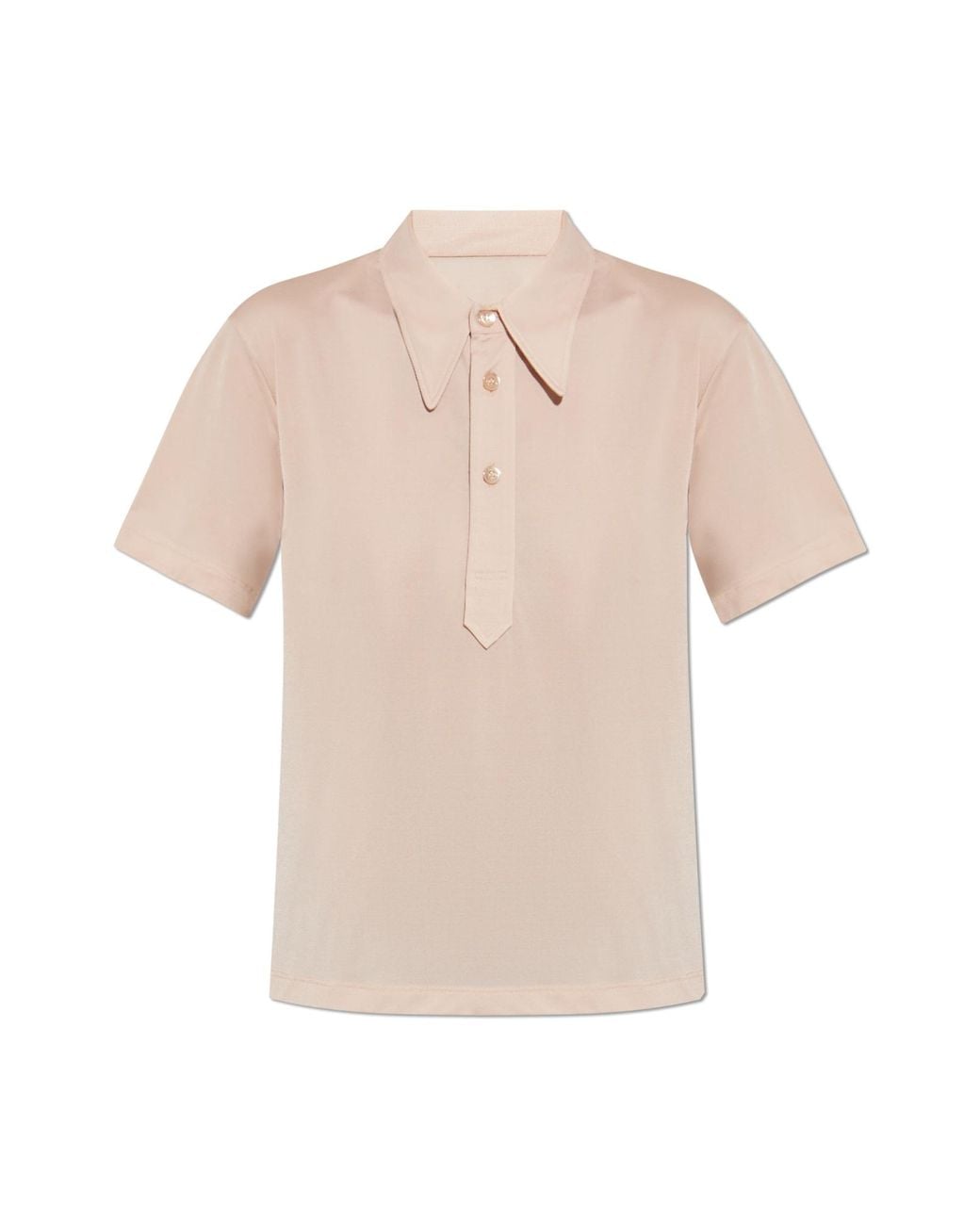 Maison Margiela Pink Short-Sleeved Polo Shirt