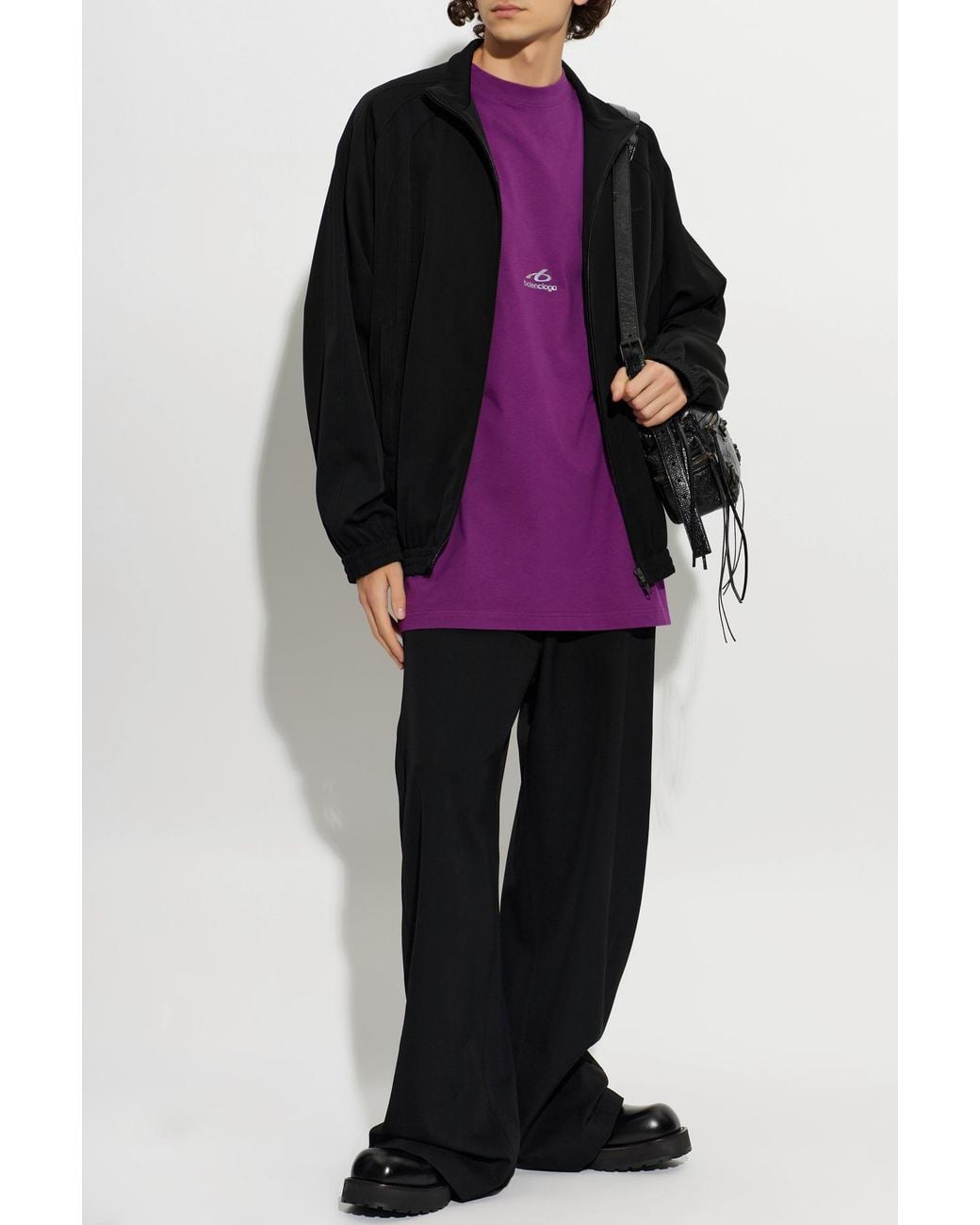 Balenciaga Purple 'Skiwear' T-Shirt for men